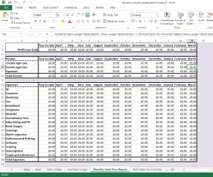 Be in control of your business finances with a spreadsheet