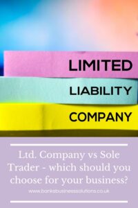 Picture of the words limited liability company on post-its