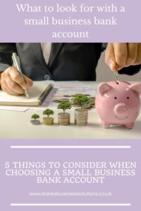 5 Things to Consider when Choosing a Small Business Bank Account - Picture of money and a piggy bank