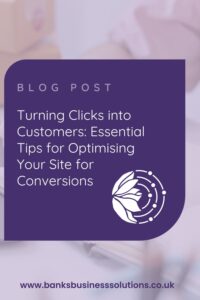 Picture dipicting someone typing on a laptop Turning Clicks into Customers: Essential Tips for Optimising Your Site for Conversions