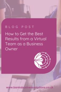 How To Get The Best Results From a Virtual Team As A Business Owner - picture of a group of people at a table with an open laptop on it