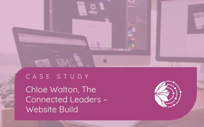 Chloe Walton Case Study picture of an open laptop on a desk showing a website